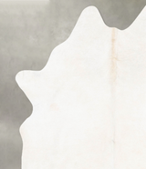 Solid White X-Large Brazilian Cowhide Rug 7'9"H x 6'0"W #B31010 by Hudson Hides