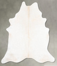 Ivory with Beige X-Large Brazilian Cowhide Rug 7'4"H x 6'2"W #B31012 by Hudson Hides