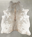 Grey with Beige X-Large Brazilian Cowhide Rug 7'6"H x 5'9"W #B31013 by Hudson Hides