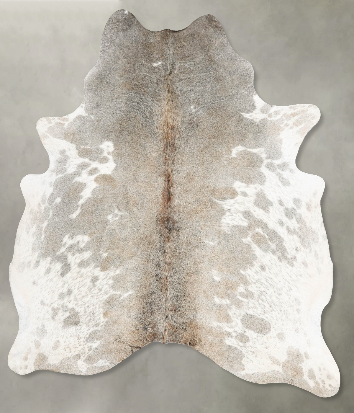 Grey with Beige Cowhide Rug #B31013