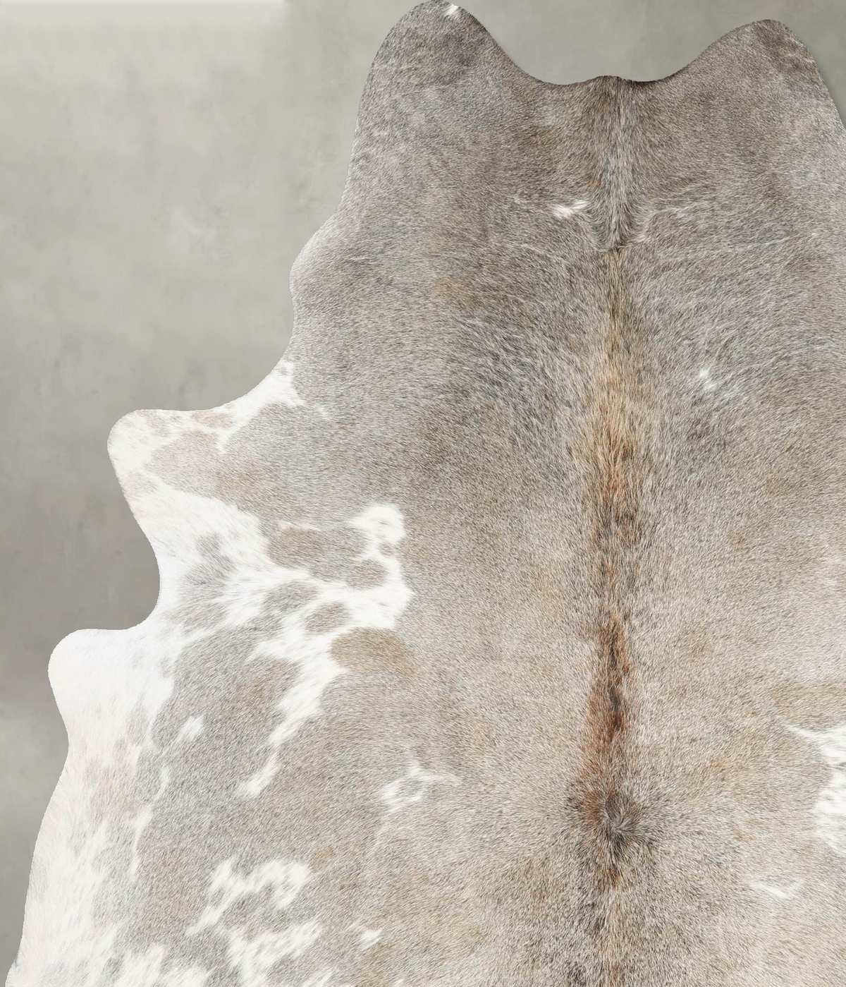 Grey with Beige X-Large Brazilian Cowhide Rug 7'6"H x 5'9"W #B31013 by Hudson Hides
