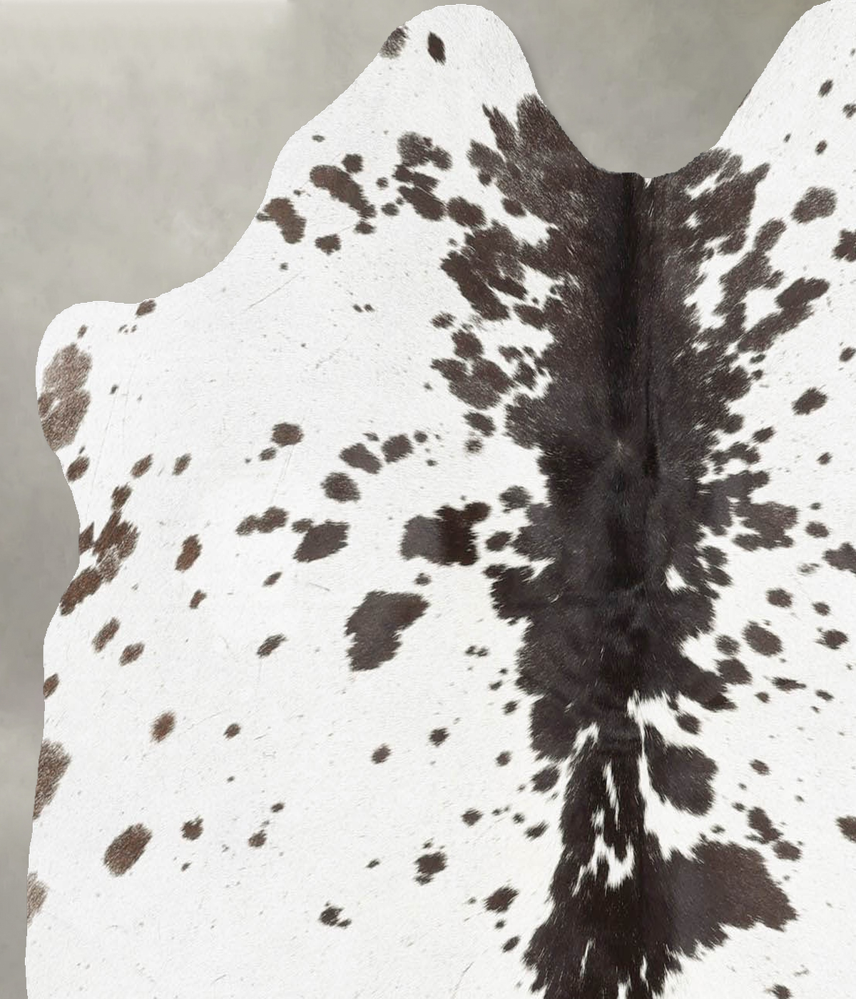 Salt and Pepper Black Medium Brazilian Cowhide Rug 4'5"H x 4'4"W #B31018 by Hudson Hides