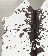 Salt and Pepper Black Medium Brazilian Cowhide Rug 4'5"H x 4'4"W #B31018 by Hudson Hides