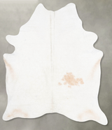 Ivory with Beige XX-Large Brazilian Cowhide Rug 8'5"H x 6'7"W #B31020 by Hudson Hides