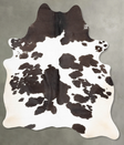 Chocolate and White XX-Large Brazilian Cowhide Rug 8'2"H x 6'3"W #B31021 by Hudson Hides