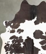Chocolate and White XX-Large Brazilian Cowhide Rug 8'2"H x 6'3"W #B31021 by Hudson Hides