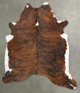Medium Brindle XX-Large Brazilian Cowhide Rug 7'11"H x 6'8"W #B31025 by Hudson Hides