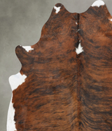 Medium Brindle XX-Large Brazilian Cowhide Rug 7'11"H x 6'8"W #B31025 by Hudson Hides