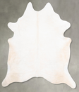 Ivory with Beige XX-Large Brazilian Cowhide Rug 8'0"H x 6'9"W #B31027 by Hudson Hides
