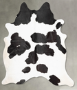 Black and White XX-Large Brazilian Cowhide Rug 8'0"H x 6'11"W #B31028 by Hudson Hides