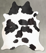 Black and White XX-Large Brazilian Cowhide Rug 8'0"H x 6'11"W #B31028 by Hudson Hides