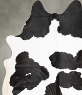 Black and White XX-Large Brazilian Cowhide Rug 8'0"H x 6'11"W #B31028 by Hudson Hides