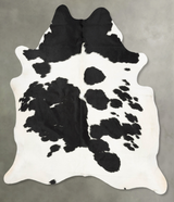 Black and White XX-Large Brazilian Cowhide Rug 8'0"H x 6'8"W #B31032 by Hudson Hides