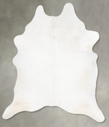 Solid White X-Large Brazilian Cowhide Rug 7'7"H x 6'1"W #B31037 by Hudson Hides