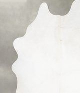 Solid White X-Large Brazilian Cowhide Rug 7'7"H x 6'1"W #B31037 by Hudson Hides