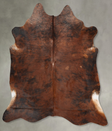 Dark Brindle X-Large Brazilian Cowhide Rug 7'2"H x 6'8"W #B31040 by Hudson Hides