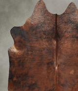 Dark Brindle X-Large Brazilian Cowhide Rug 7'2"H x 6'8"W #B31040 by Hudson Hides