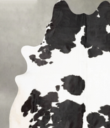 Black and White XX-Large Brazilian Cowhide Rug 8'4"H x 7'1"W #B31041 by Hudson Hides