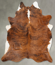 Medium Brindle XX-Large Brazilian Cowhide Rug 7'9"H x 6'6"W #B31042 by Hudson Hides