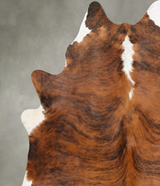 Medium Brindle XX-Large Brazilian Cowhide Rug 7'9"H x 6'6"W #B31042 by Hudson Hides