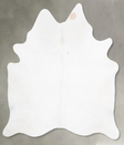 Ivory with Beige XX-Large Brazilian Cowhide Rug 7'9"H x 6'6"W #B31043 by Hudson Hides
