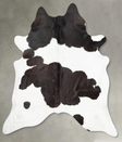 Black and White XX-Large Brazilian Cowhide Rug 7'10"H x 7'0"W #B31045 by Hudson Hides