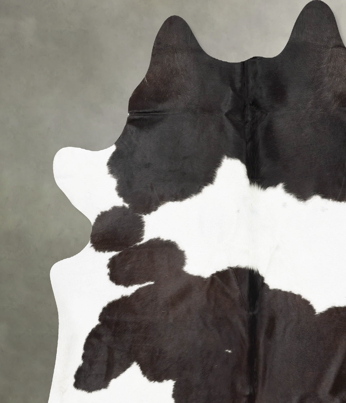 Black and White XX-Large Brazilian Cowhide Rug 7'10"H x 7'0"W #B31045 by Hudson Hides