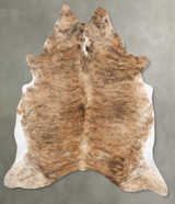 Medium Brindle XX-Large Brazilian Cowhide Rug 7'10"H x 6'9"W #B31048 by Hudson Hides