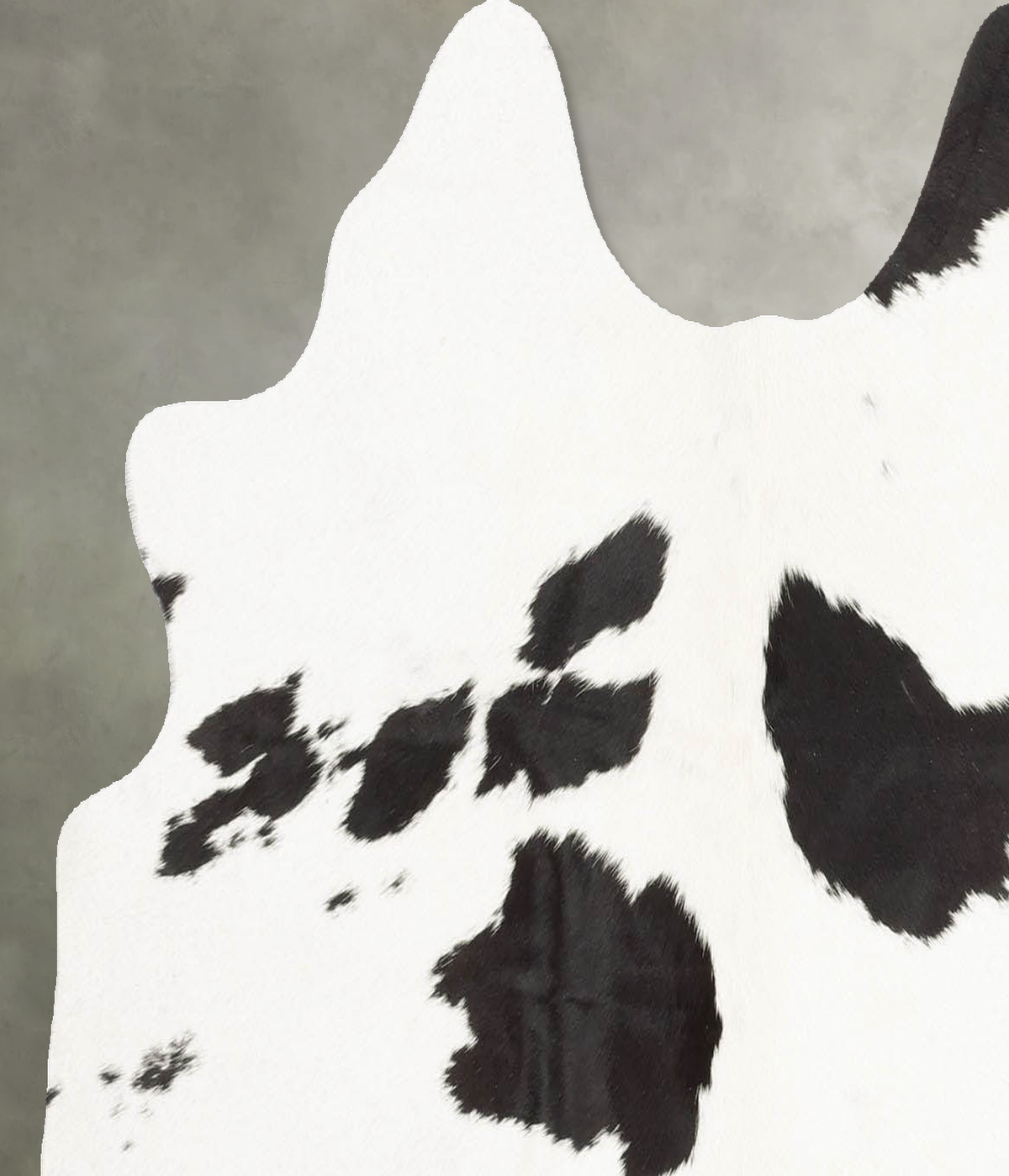 Black and White Medium Brazilian Cowhide Rug 4'2"H x 4'7"W #B31051 by Hudson Hides