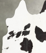 Black and White Medium Brazilian Cowhide Rug 4'2"H x 4'7"W #B31051 by Hudson Hides
