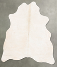 Ivory with Beige Medium Brazilian Cowhide Rug 5'7"H x 4'6"W #B31054 by Hudson Hides