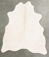 Ivory with Beige Medium Brazilian Cowhide Rug 5'7"H x 4'6"W #B31054 by Hudson Hides