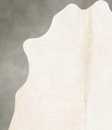 Ivory with Beige Medium Brazilian Cowhide Rug 5'7"H x 4'6"W #B31054 by Hudson Hides