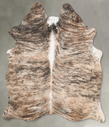 Light Brindle Large Brazilian Cowhide Rug 5'11"H x 5'4"W #B31056 by Hudson Hides