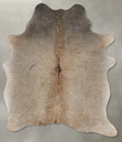 Grey with Beige Large Brazilian Cowhide Rug 6'11"H x 4'8"W #B31057 by Hudson Hides