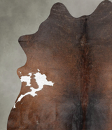 Chocolate and White Medium Brazilian Cowhide Rug 5'7"H x 4'5"W #B31060 by Hudson Hides