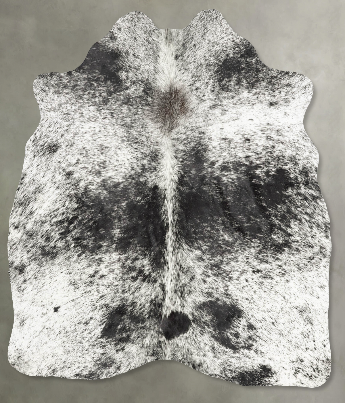 Salt and Pepper Black Cowhide Rug #B31061