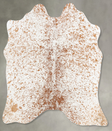 Salt and Pepper Brown Medium Brazilian Cowhide Rug 4'9"H x 4'11"W #B31063 by Hudson Hides