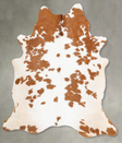 Brown and White X-Large Brazilian Cowhide Rug 7'5"H x 6'4"W #B31067 by Hudson Hides