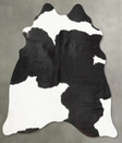 Black and White Medium Brazilian Cowhide Rug 5'6"H x 5'2"W #B31072 by Hudson Hides
