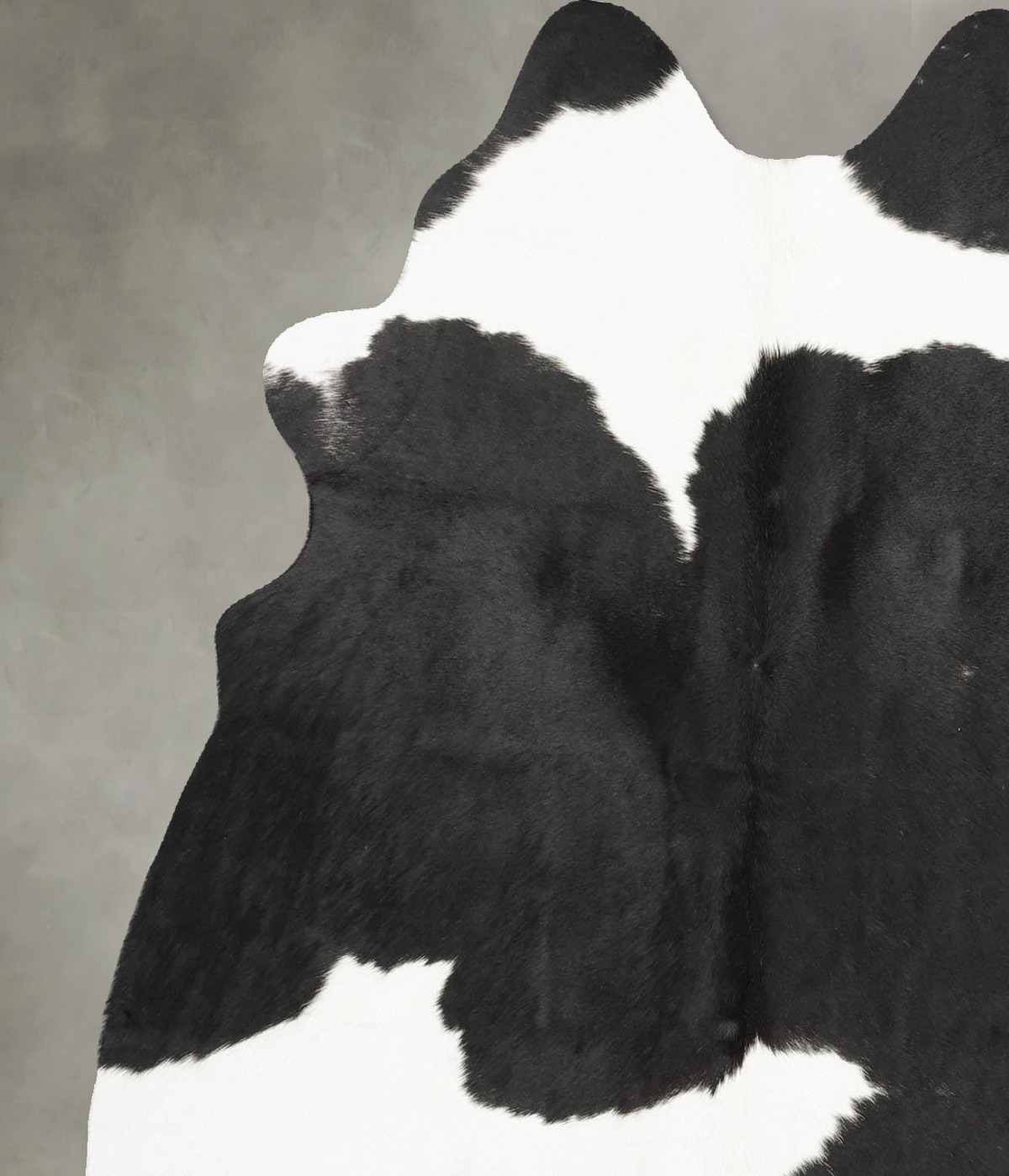 Black and White Medium Brazilian Cowhide Rug 5'6"H x 5'2"W #B31072 by Hudson Hides