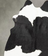 Black and White Medium Brazilian Cowhide Rug 5'6"H x 5'2"W #B31072 by Hudson Hides