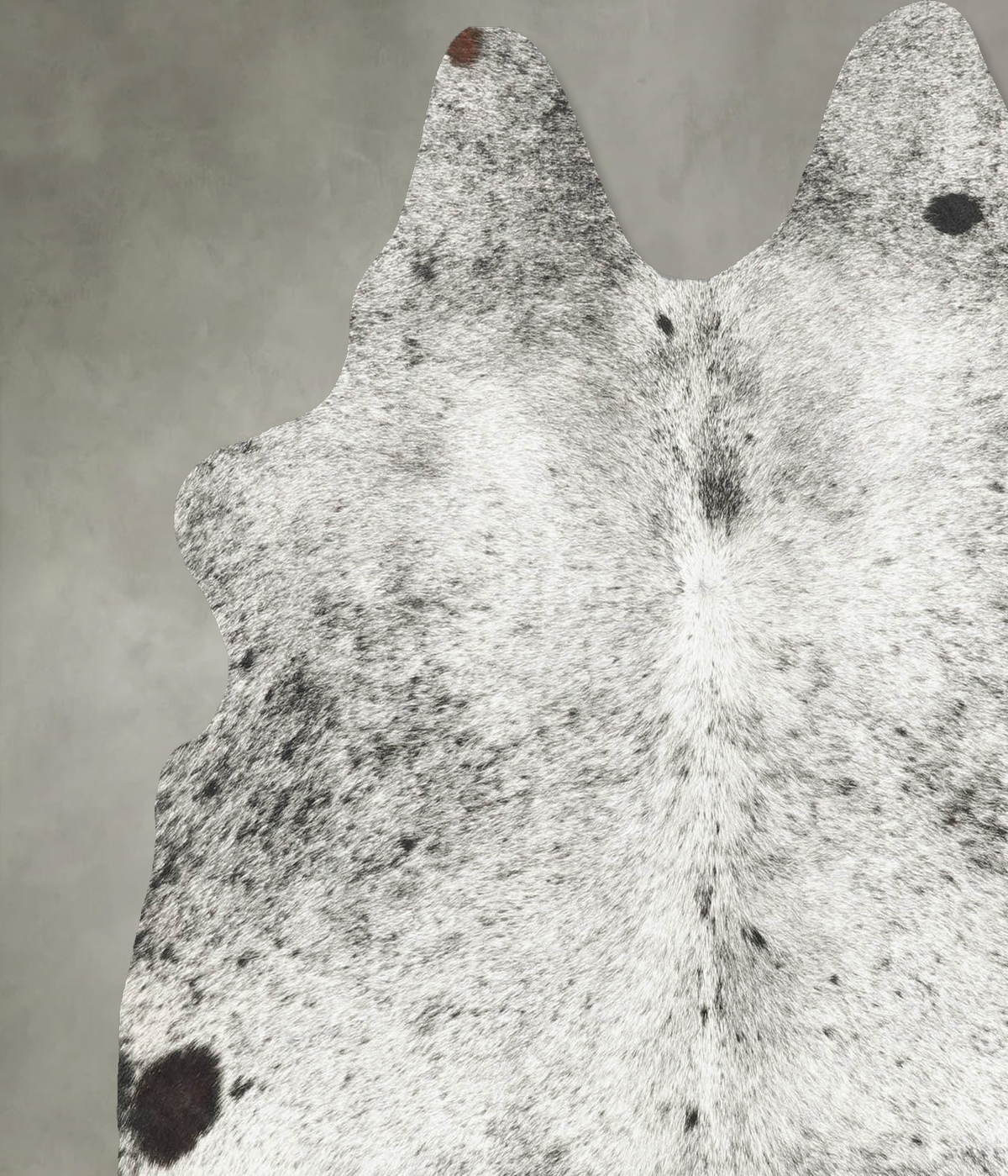 Salt and Pepper Black Cowhide Rug #B31074
