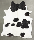 Black and White X-Large Brazilian Cowhide Rug 7'7"H x 6'1"W #B31078 by Hudson Hides