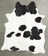 Black and White X-Large Brazilian Cowhide Rug 7'7"H x 6'1"W #B31078 by Hudson Hides