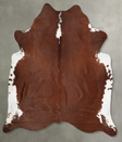 Brown and White Regular XX-Large Brazilian Cowhide Rug 7'11"H x 7'0"W #B31079 by Hudson Hides