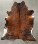 Medium Brindle XX-Large Brazilian Cowhide Rug 7'9"H x 6'7"W #B31081 by Hudson Hides