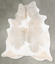 Beige and White XX-Large Brazilian Cowhide Rug 8'4"H x 7'0"W #B31082 by Hudson Hides