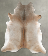 Grey with Beige XX-Large Brazilian Cowhide Rug 8'1"H x 6'11"W #B31084 by Hudson Hides
