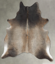 Grey with Beige X-Large Brazilian Cowhide Rug 7'4"H x 6'1"W #B31089 by Hudson Hides